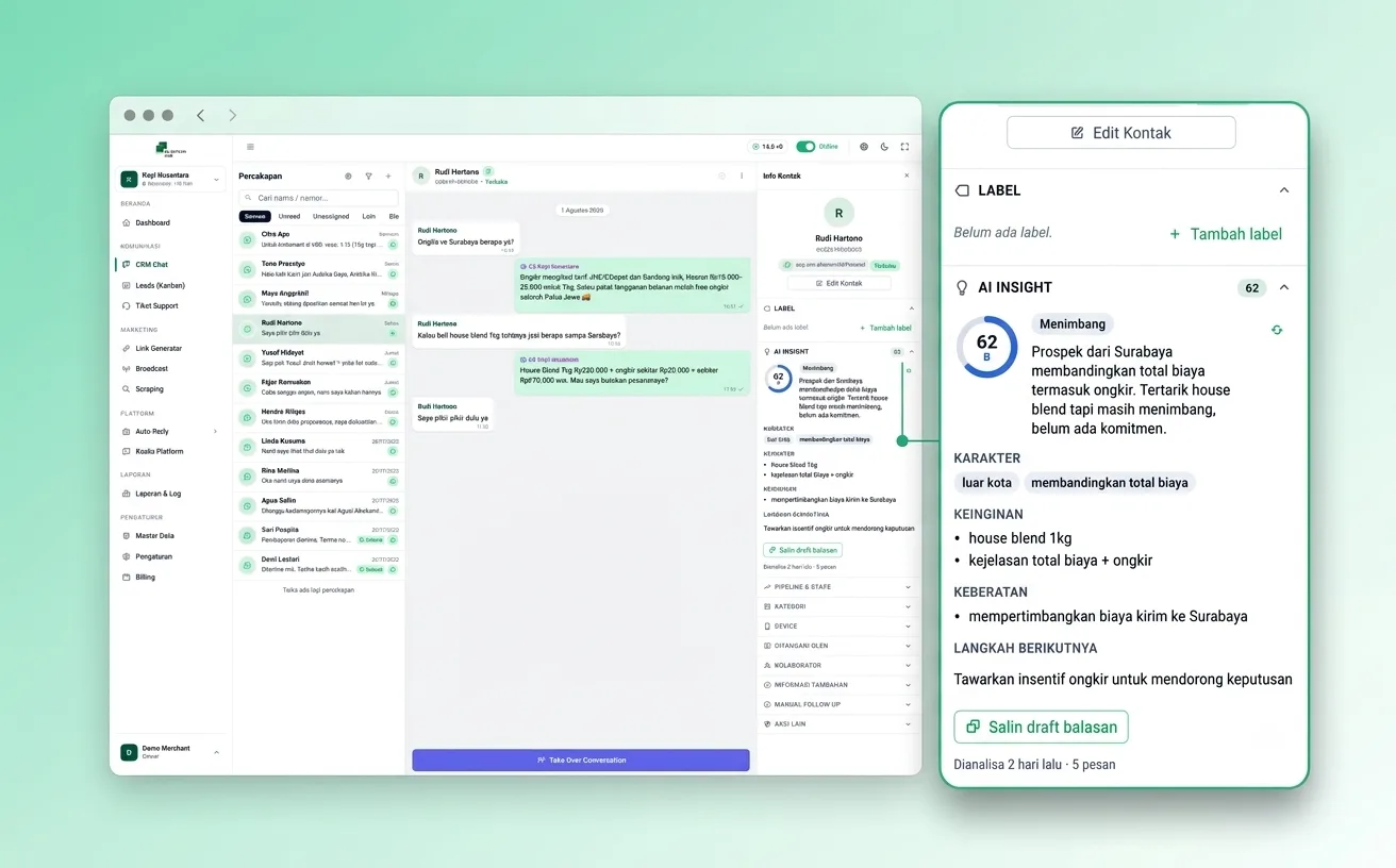 Dono de Negócio — WhatsCRM Hub