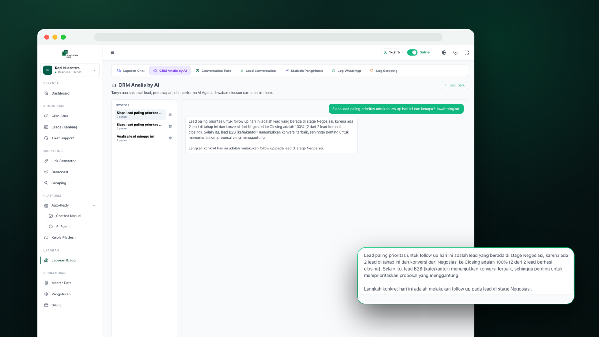 CEO — WhatsCRM Hub